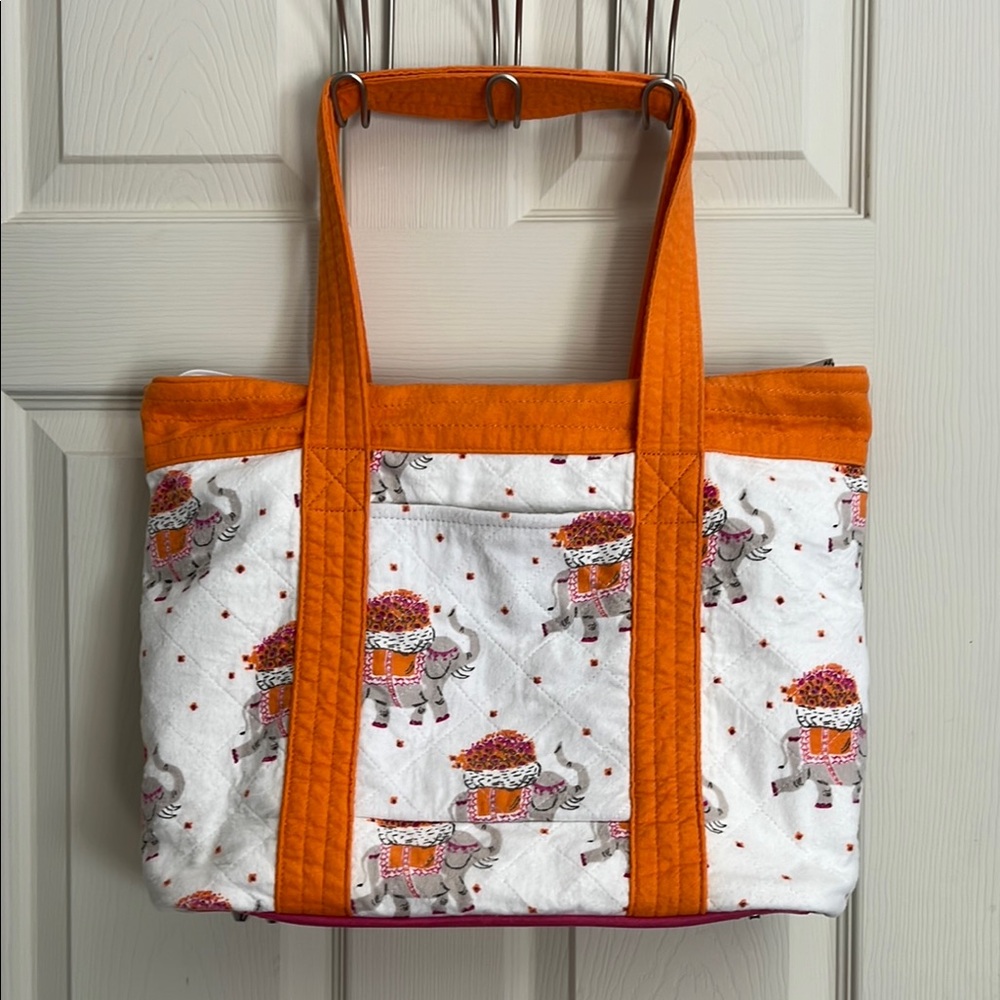 Munki Munki Elephant Print Tote Bag